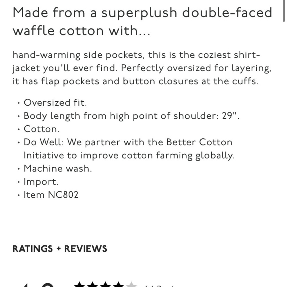 Madewell Women’s Waffleback Branner 100% Cotton Shirt Jacket Size Medium - Picture 5 of 14